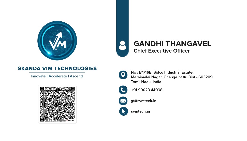 Gandhi Thangavel - CEO, SKANDA VIM